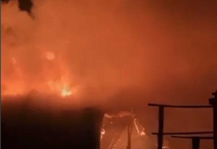 Firefighters Battling Fire In Gombe