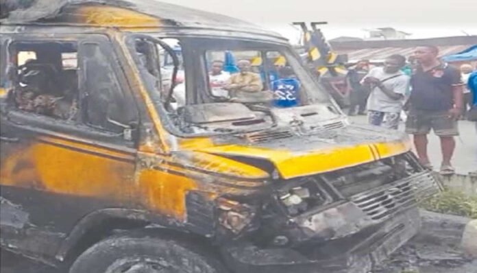 Lagos Minibus Fire Incident