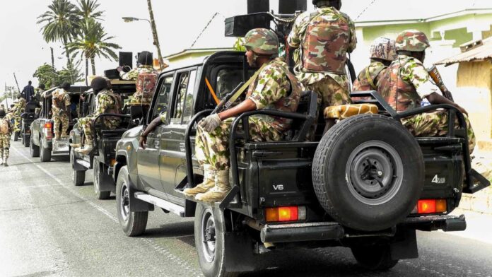 Nigerian Army Soldiers Patrol