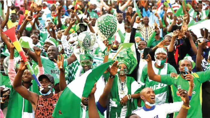Nigerian Football Fans, Goldberg Lager Beer