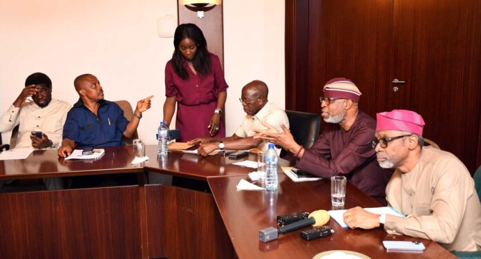 Nigerian Governors Meeting With Labor Unions