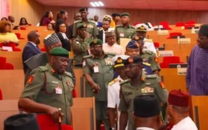 Nigerian Senators And Security Personnel