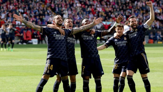 Rayo Vallecano Celebrate Goal