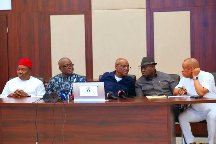 Wike Pdp Party Meeting At Secretariat
