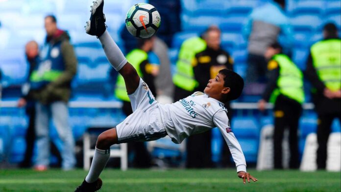 Cristiano Ronaldo Jr Training Real Madrid Academy