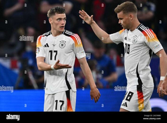 Florian Wirtz Celebrates Goal For Germany