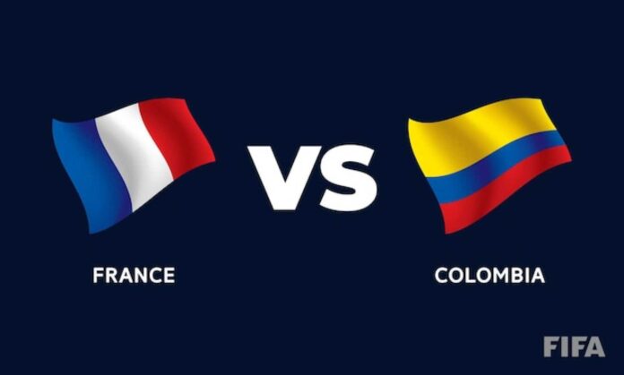 France Vs Colombia Football Match Maryland Stadium