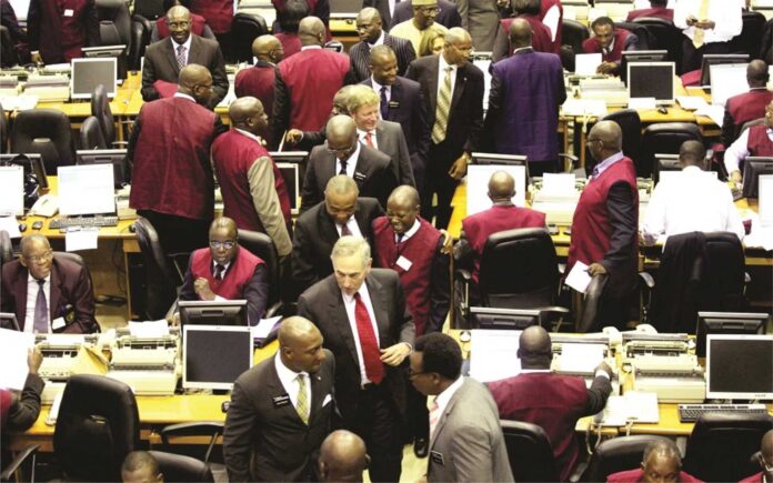 Nigerian Stock Exchange Trading Floor Activity