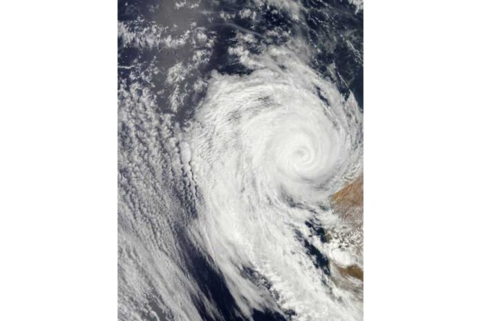 Tropical Cyclone Narelle Red Sky Australia