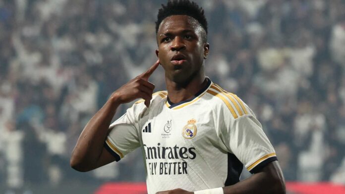 Vinicius Junior Celebrating Real Madrid Derby Goal