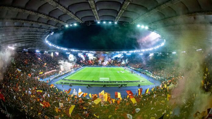 As Roma Vs Pisa Serie A Match Stadio Olimpico