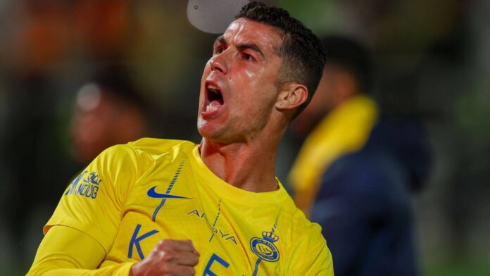Cristiano Ronaldo Al Nassr Afc Champions League Goal Celebration