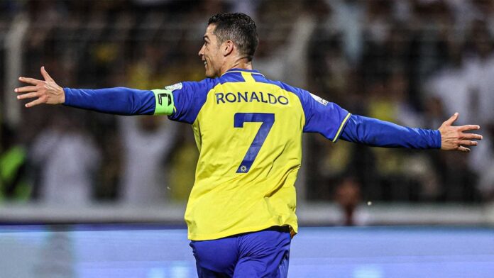 Cristiano Ronaldo Celebrating Al Nassr Goal