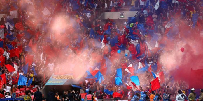 Crystal Palace Football Fans Florence Italy Security