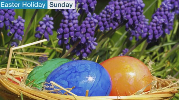 Easter Sunday Weather Forecast With Rain Clouds