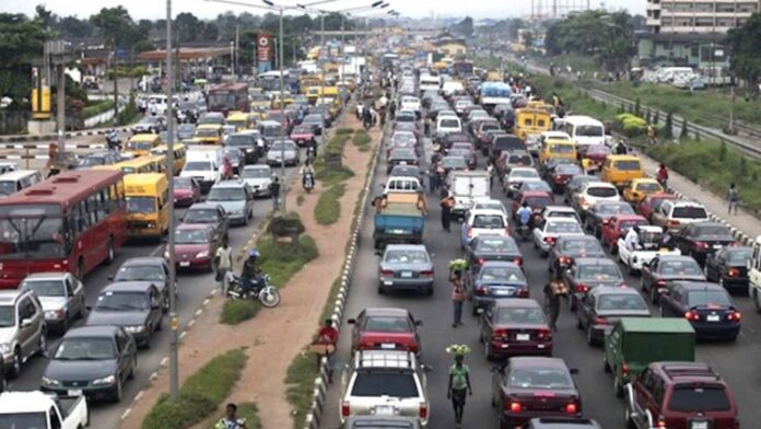 Lagos Road Closure Traffic Jam During Tinubu Visit