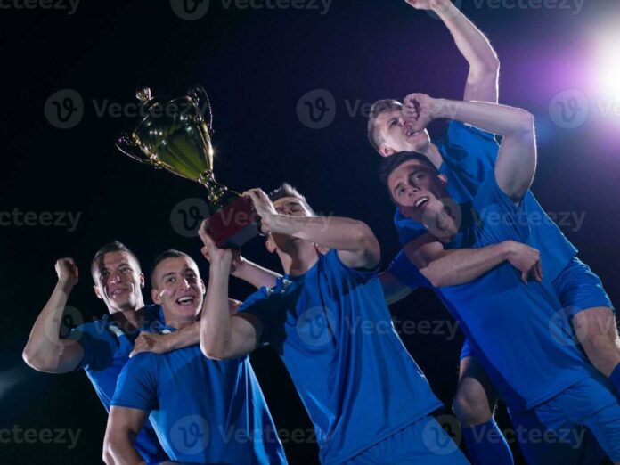 Lincoln City Players Celebrating Victory