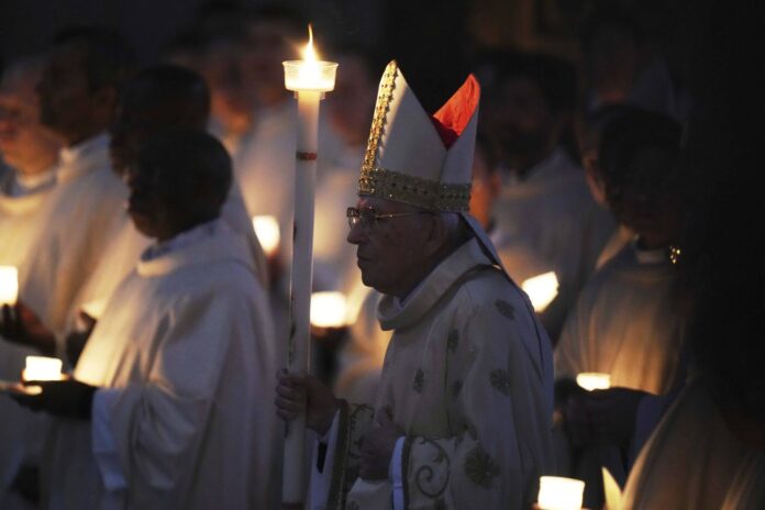 Pope Leo Xiv Easter Vigil St. Peter's Basilica