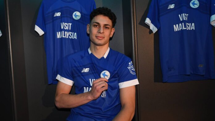 Yousef Salech Cardiff City Header Goal Celebration